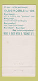 Matchbook Cover - 1955 Oldsmobile Barker Motors Bloomington IL 30 Strike