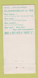 Matchbook Cover - 1955 Oldsmobile Hawkins Morton TX 30 Strike