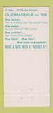 Matchbook Cover - 1955 Oldsmobile Scarpetti Providence RI 30 Strike