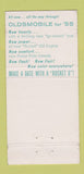 Matchbook Cover - 1955 Oldsmobile Hagers Wellsburg WV 30 Strike