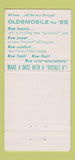 Matchbook Cover - 1955 Oldsmobile Old City Motors St Augustine FL 30 Strike