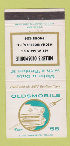 Matchbook Cover - 1955 Oldsmobile Miller's Mechanicsburg PA 30 Strike