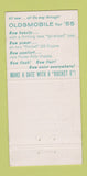 Matchbook Cover - 1955 Oldsmobile Whitaker Barrett Media PA 30 Strike