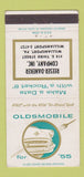 Matchbook Cover - 1955 Oldsmobile Reeser Daneker Williamsport PA 30 Strike
