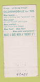 Matchbook Cover - 1955 Oldsmobile Reeser Daneker Williamsport PA 30 Strike