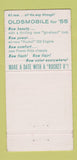 Matchbook Cover - 1955 Oldsmobile Harry Cramer Steelton PA 30 Strike