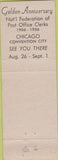 Matchbook Cover - CA Post Office Clerks Convention 1956 Fresno