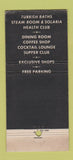 Matchbook Cover - Biltmore Terrace Hotel Miami Beach FL 30 Stick