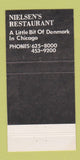 Matchbook Cover - Nielsen's Restaurant Chicago IL  30 Strike