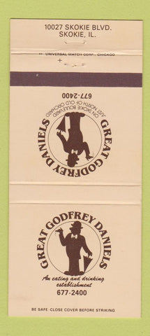Matchbook Cover - Great Godfrey Daniels Restaurant Skokie IL 30 Strike