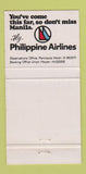 Matchbook Cover Hong Kong Hyatt Hotel girlie Phillipine Airlines WEAR 30 Strike