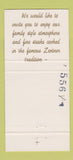 Matchbook Cover - Zentner's Daughter Steak House San Angelo TX girlie 30 Strike