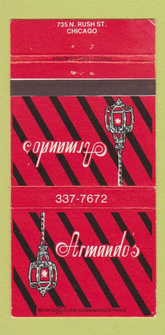 Matchbook Cover - Armando's Italian Restaurant Chicago IL 30 Strike