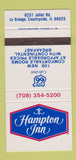 Matchbook Cover - Hampton Inn Countryside La Grange IL 30 Strike