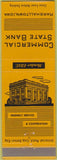 Matchbook Cover - Commercial State Bank Marshalltown IA