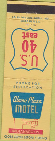 Matchbook Cover - Alamo Plaza Motel Indianapolis IN