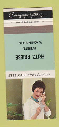 Matchbook Cover - Steelcase Office Furniture girlie Everett WA 30 Strike