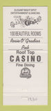 Matchbook Cover - Royal Towers Hotel Casino New Westminster BC girlie 30 Strike