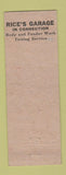 Matchbook Cover - Simmons Service oil gas Chattanooga TN