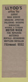 Matchbook Cover - Lloyd's Service oil gas Cleveland Heights OH