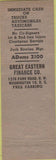 Matchbook Cover - Great Eastern Finance Washington DC Sager