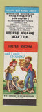 Matchbook Cover - Hilltop Service oil gas Muskegon MI hillbilly