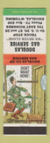 Matchbook Cover - Douglas Gas Service oil Douglas WY hillbilly