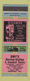 Matchbook Cover - Diny's Service oil gas Greenleaf WI