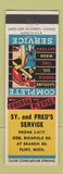Matchbook Cover - Sy and Fred's Service oil gas Flint MI