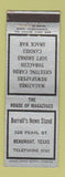 Matchbook Cover - Burrell's News Stand Beaumont TX