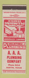 Matchbook Cover - AAA Plumbing Austin TX