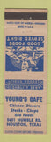 Matchbook Cover - Young's Cafe Houston TX