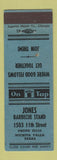 Matchbook Cover - Jones BBQ Stand Wichita Falls TX WEAR