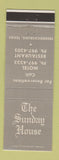 Matchbook Cover - The Sunday House Motel Restaurant Fredericksburg TX