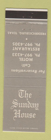 Matchbook Cover - The Sunday House Motel Restaurant Fredericksburg TX