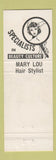 Matchbook Cover - Mary Lou Hair Salon Brownsville TX