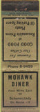 Matchbook Cover - Mohawk Diner Schenectady NY