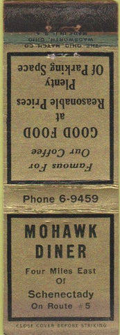 Matchbook Cover - Mohawk Diner Schenectady NY