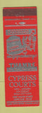 Matchbook Cover - Cypress Courts Motel Kerrville TX