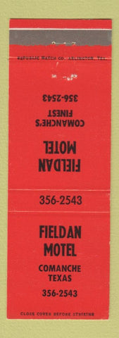 Matchbook Cover - Fieldan Motel Comanche TX