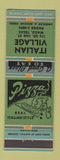 Matchbook Cover - Italian Village Restaurant Waco TX Pizza