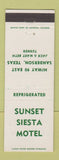 Matchbook Cover - Sunset Siesta Motel Sanderson TX