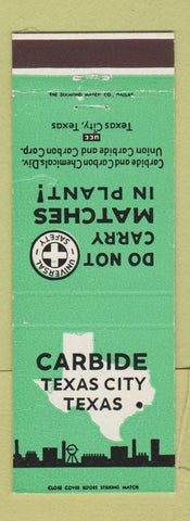 Matchbook Cover - Carbide Texas City TX Plant
