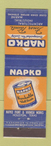 Matchbook Cover - Napco Paints Houston TX feature