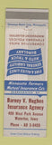 Matchbook Cover - Barney Hughes Insurance Waterloo IA