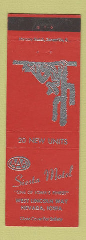 Matchbook Cover - Siesta Motel Nevada IA