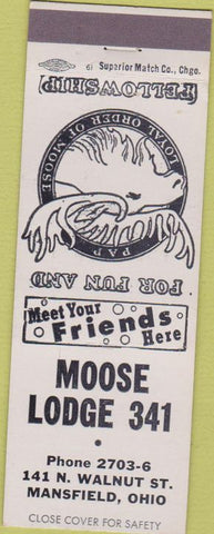 Matchbook Cover - Moose Lodge Mansfield OH