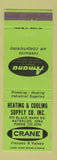 Matchbook Cover Heater Cooling Supply Waterloo IA Amana Furnaces Crane Fixtures