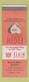 Matchbook Cover - Elgin Watches Barrick Bros Jewelry Spencer IA