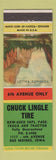 Matchbook Cover - Chuck Lingle Tires Des Moines IA